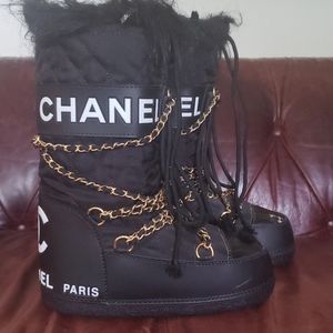 chanel ski boots